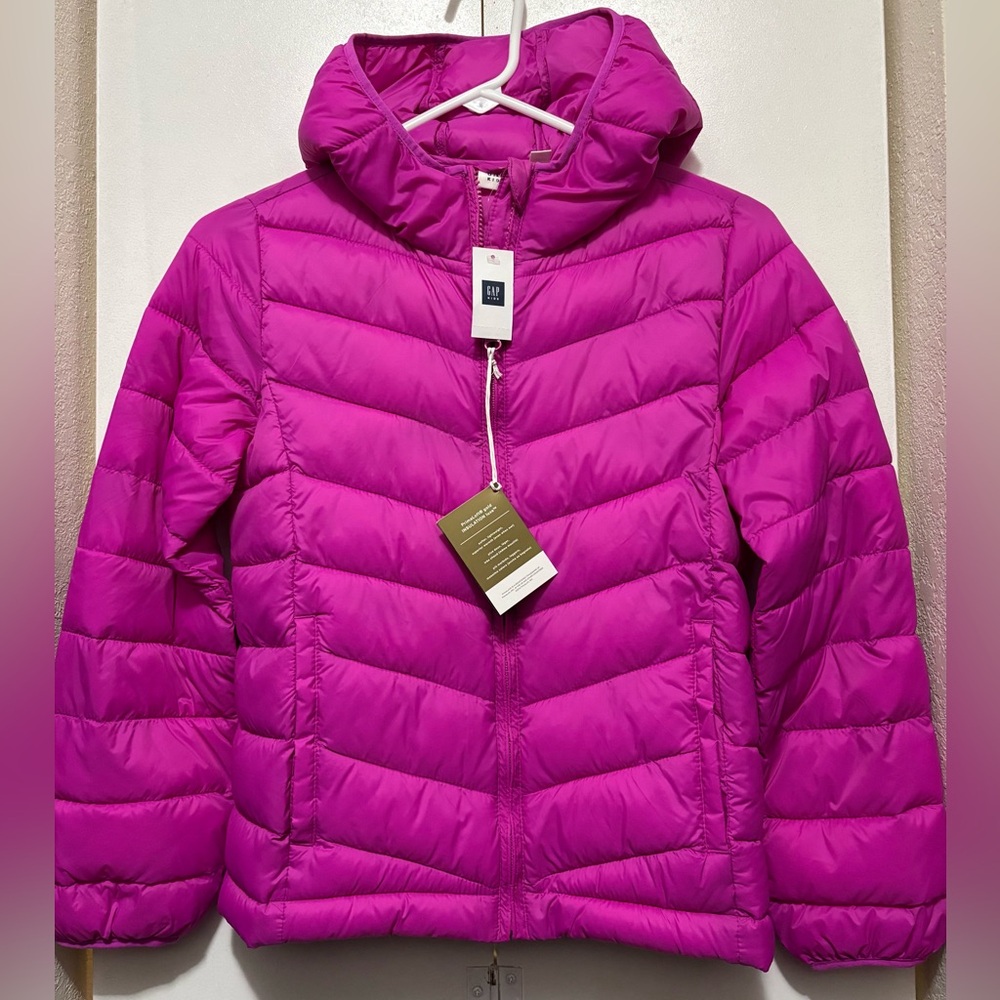 Gap Kids Pink Primaloft Lightweight Puffer Jacket New